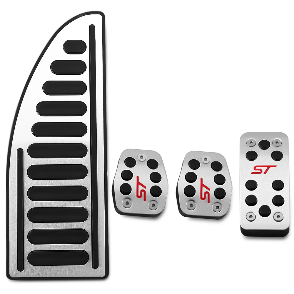 Car Gas Fuel Pedal Set Brake Pedals Rest Foot Pedal Covers for Ford Focus 2 3 4 - £10.36 GBP+