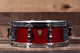 Ludwig 5&quot; x 14&quot; Classic Maple Snare Drum, Red Sparkle - £438.84 GBP