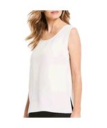 Caroline Rose Women&#39;s Ivory Essential Basic Knit Jersey Tank Top Sz M NWT - €42,94 EUR