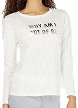 Jenni by Jennifer Moore Womens Graphic Long Sleeves Pajama Top Only,1-Piece,L - £35.59 GBP