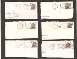 Set of Six Franklin D. Roosevelt 6 Cent Postage Stamps Post Marks - 1968 S571 - £11.25 GBP