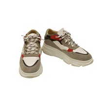 Makris Multicolor Leather &amp; Suede Inner Platform Sneakers Trainers Shoes 39 - $54.45