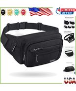 Sleek Black Nylon Fanny Pack with Water Bottle Holder - Comfortable &amp; Ad... - $69.92 CAD