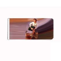 Metal Money Clip Cash Bills Credit Card Metal Holder Pin Up Girl D 18 - £9.45 GBP