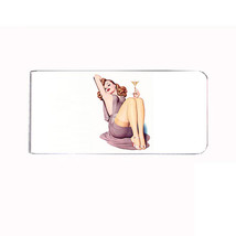 Metal Money Clip Cash Bills Credit Card Metal Holder Pin Up Girl D 5 - £9.28 GBP