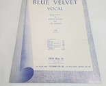 Blue Velvet by Bernie Wayne and Lee Morris Sheet Music Vocal - £4.72 GBP