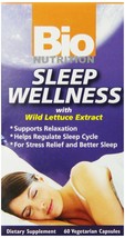 Bio Nutrition Sleep Wellness with Wild Lettuce Vegi-Caps, 60 Count - £17.97 GBP