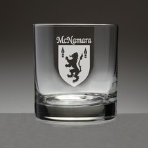 McNamara Irish Coat of Arms Tumbler Glasses - Set of 4 (Sand Etched) - $67.32