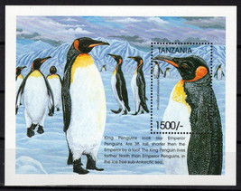 Tanzania BL 508 MNH Penguins Birds Antarctic Zayix Stamps 0325M0219M - $2.70