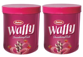Dukes Waffy Rolls Jar- Strawberry, 250 gm x 2 pack (Free shipping world) - £19.77 GBP