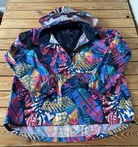 Lauren James Women’s 1/4 Zip Hooded jacket size XL Blue pink Sf3 - £15.49 GBP