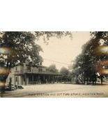 Postcard RPPC Photo Massachusetts Weston Fire Station Cutting Store 22-1... - $59.84