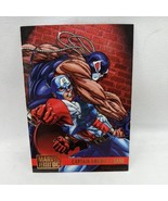 Marvel Versus DC Trading Card Capt America Bane 1995 Fleer Skybox #69 - $183.57 MXN