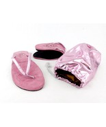 Ladies&#39; Folding Flip-Flops w/Pouch, SHIMMER PINK ~ Spa, Beach, Pool, Shower - $207.26 MXN