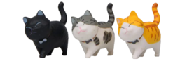 Set of 3 Mini Cats Table, Desk, or Plant Ornament Figurines  - New - £8.75 GBP
