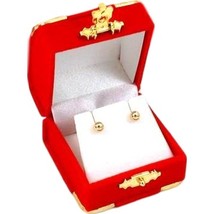 Earring Brass Corner Gift Box Red 2 1/8&quot; (Only 1 Box) - £4.61 GBP