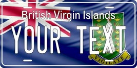 Virgin Islands Flag Wave License Plate Personalized Custom Auto Bike Motorcycle  - £8.32 GBP+