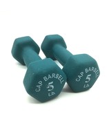 Set of 2 5lb Pound Barbell Dumbells CAP Hex Neoprene Weights 10lb total - £18.63 GBP