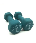 Set of 2 5lb Pound Barbell Dumbells CAP Hex Neoprene Weights 10lb total - $23.70