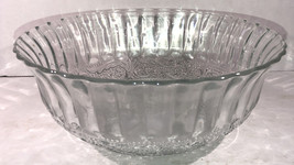 Glass Serving Bowl Cut Clear Vintage Style 7 1/4 Dia. x 3&quot; Hgt-RARE-NEW-SHIP24HR - £9.33 GBP
