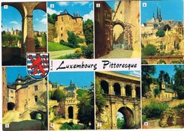 Belgium Postcard Luxembourg Pittoresque Multi View Architecture - £1.71 GBP