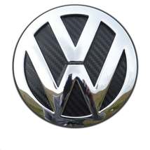 VW Volkswagen T5 &amp; T6 Transporter Van Black Carbon Fibre REAR Badge Inse... - £12.53 GBP