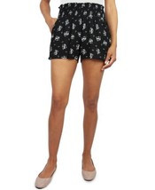 Be Bop Juniors Smocked Elephant Print Shorts Size X-Small Color Black Elephant - £18.87 GBP
