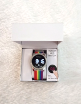Women’s Kensie Touch LED Watch with Silicone Rainbow Band &amp; Rhinestone A... - $39.62