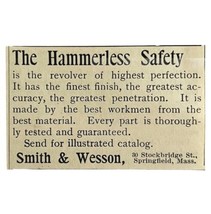 Smith And Wesson Guns 1894 Advertisement Victorian Hammerless Firearms ADBN1aa - £9.99 GBP
