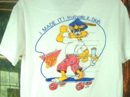 Vintage Polo Shirt Fruitvale Jr High Staff Print-Ons M USA Wall St Skate... - £23.24 GBP