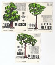 MNH - Mexico,1985 Die 9th Welt Forstwirtschaft Kongress,Set Mit 3 Stamp,... - $6.89