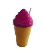Giant Ice Cream Cone Tumbler Cup Yellow with Straw Large 11 Inch Tall 40... - $312.81 MXN
