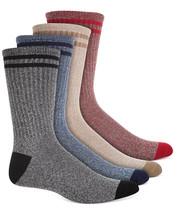 Sun + Stone Men&#39;s 4-Pk. Double Stripe Crew Socks Multi-Sock Size 10-13 Shoe 7-12 - £12.04 GBP