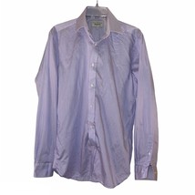 Ted Baker Mens Endurance Classic Fit Lilac Striped L/S Button Up Size 15... - £13.36 GBP