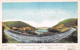 Altoona Pennsylvania Railroad P R R World Famous Horseshoe Curve Postcard 1906 - £4.40 GBP