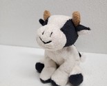 Russ Berrie Mookie Cow Bean Bag Plush 5&quot; Luv Pets Black And White - £19.38 GBP