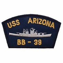 Navy Uss Arizona BB-39 Embroidered Military Ship Crew Issue 5&quot; Patch - £23.59 GBP