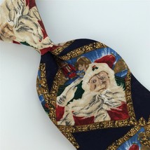 Elder Beerman Santa Red Santa Christmas Silk Men&#39;s Neck Tie #XO-414 New - £15.74 GBP