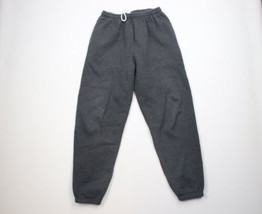 Vtg 90s Streetwear Mens Medium Distressed Blank Heavyweight Sweatpants Joggers - £38.72 GBP