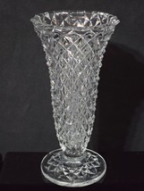 Vintage INDIANA GLASS Flower Vase 8.125&quot; DIAMOND POINT - Near Mint Condi... - $8.88