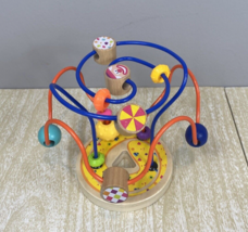 Mini beaded wire maze roller coaster wooden game toy imagination children&#39;s gift - £9.03 GBP