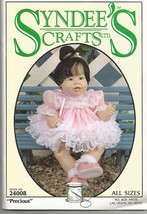 Syndee&#39;s 1994 Precious Pattern #24008 10&quot;, 16&quot; and 21&quot; Baby Doll-Uncut - $10.00