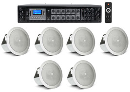 6 JBL 3&quot; Ceiling Speakers+350w 6-Zone Bluetooth Amplifier For Hotel/Offi... - $953.99