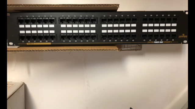 59485-A48 Leviton 48 port CAT5 568A 110 termination power sum  - $50.07