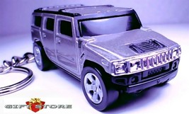 Rare Key Chain Silver Pewter Hummer H2 Humvee H 2 4X4 Custom Limited Edition New - £35.95 GBP