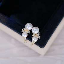 Snowy mountain Freshwater Pearls Earrings H20224851 - £39.59 GBP