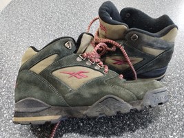 VTG Reebok Hiking Boot Women 9 Green RA 505 KRI Leather Hexalite - £29.59 GBP