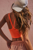 Grapefruit Orange Athletic Ribbed Cropped Cami Top - $9.49