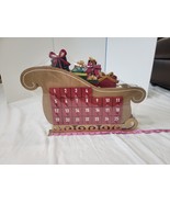 New Wooden Advent Calendar Boxes Santa Sleigh Shape Countdown Christmas - $68.58 CAD
