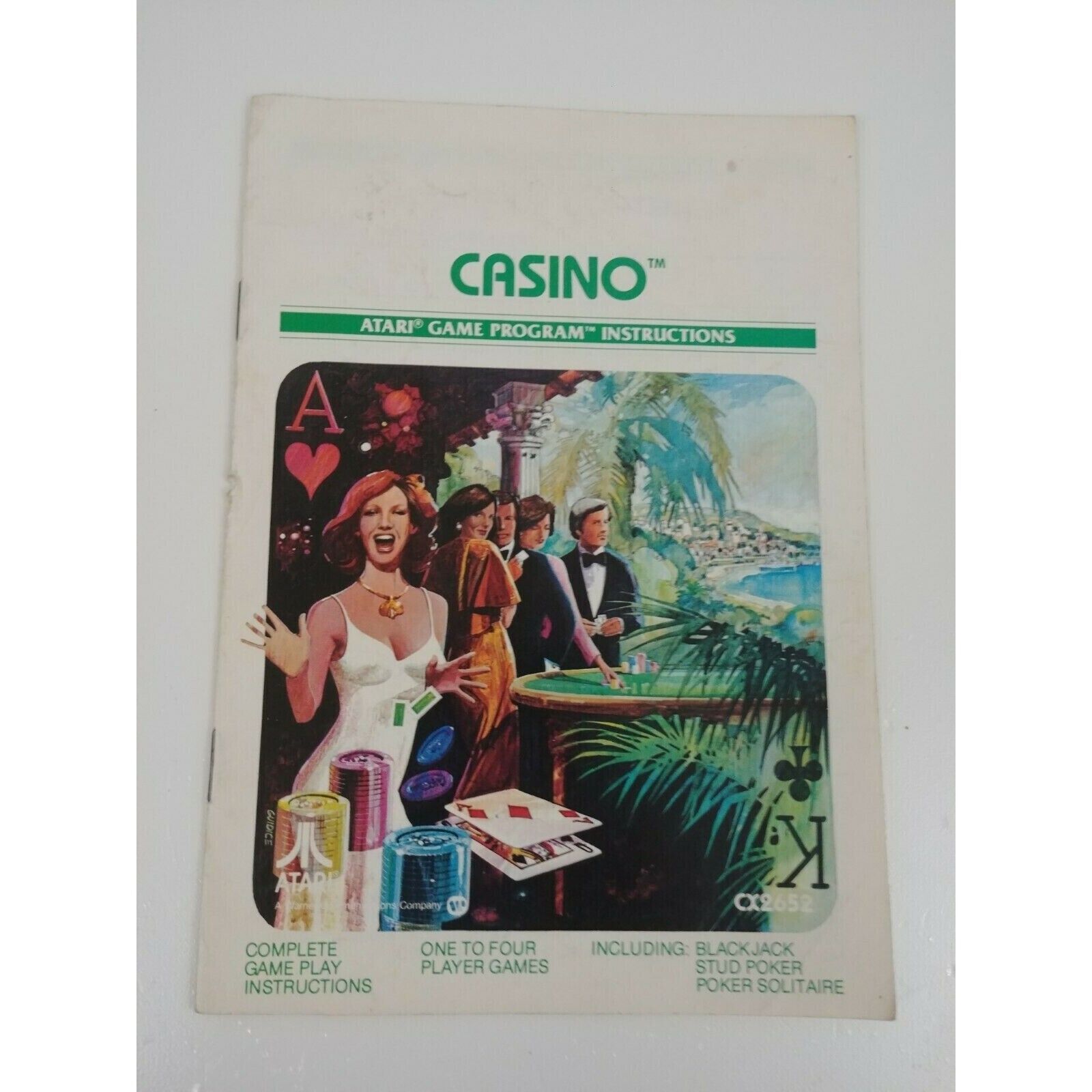 Atari 2600 Casino Instructions Manual - $2.85